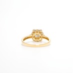 プリンセスカット ダイヤモンド リング SI1 K18 / 0.520ct / 0.490ct
