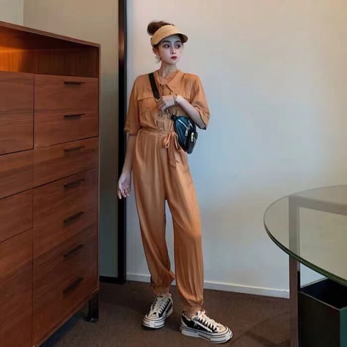 5部袖 オールインワン　AJ33167-3121