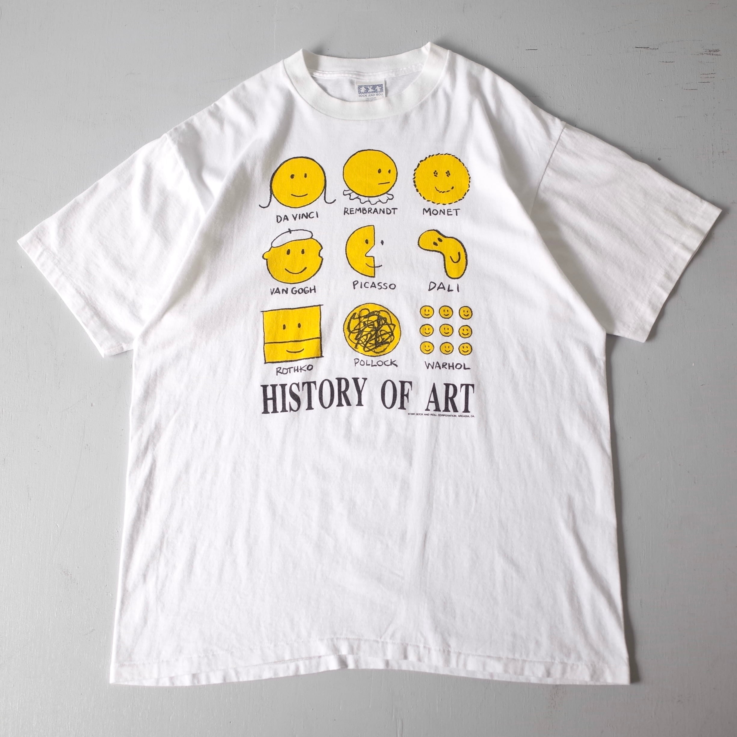 VINTAGE】 “HISTORY OF ART” 90's~ Front Printed Art T-shirt s/s