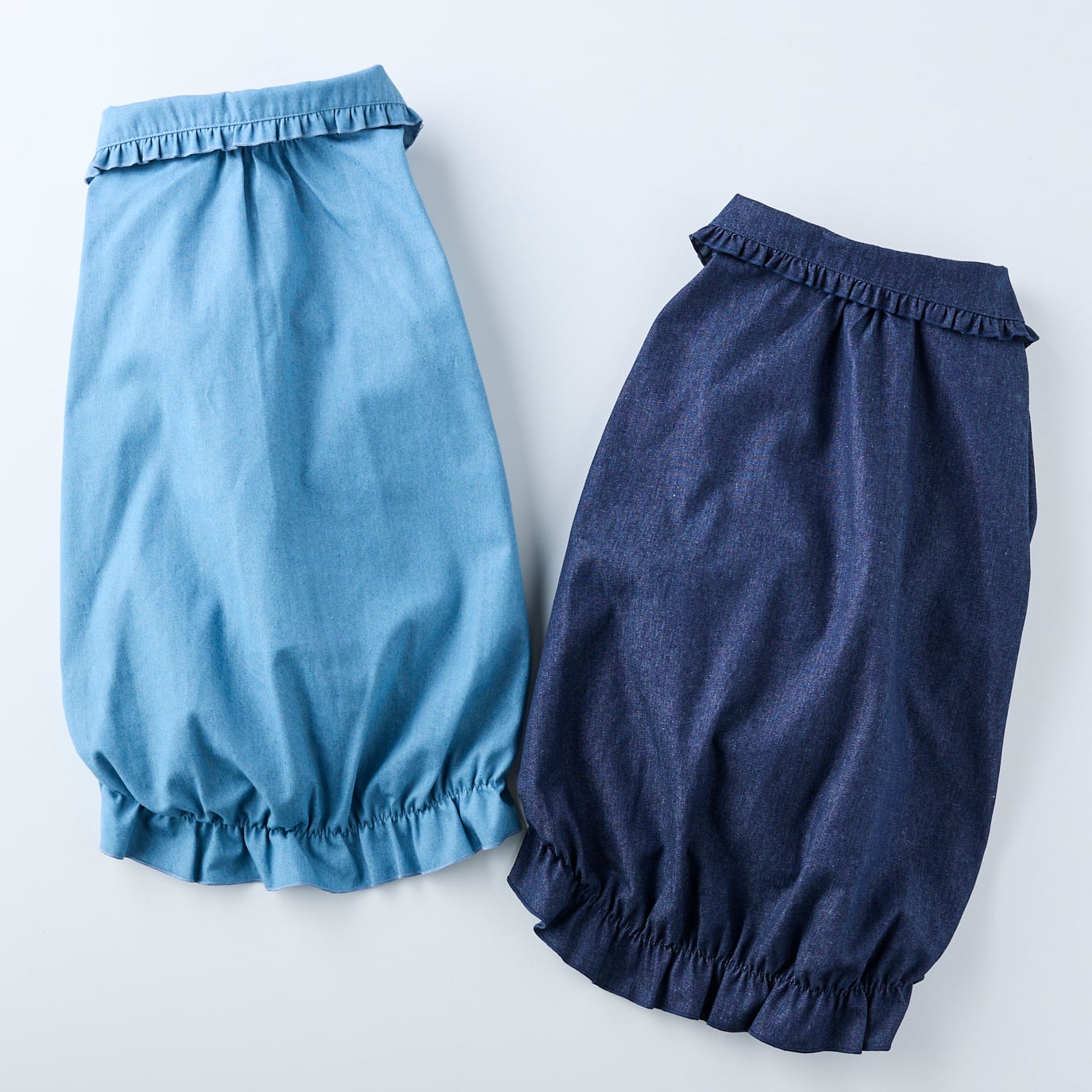 252502大型犬サイズ］デニムフリルブラウス | 犬服ブランド 2e