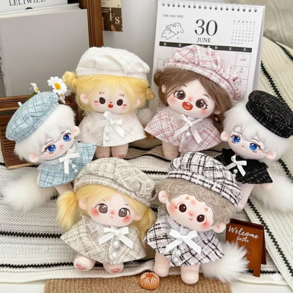 推し活アイテム 撮影用アイテム 10cm 15cm ぬい服 ツイード ガーリー