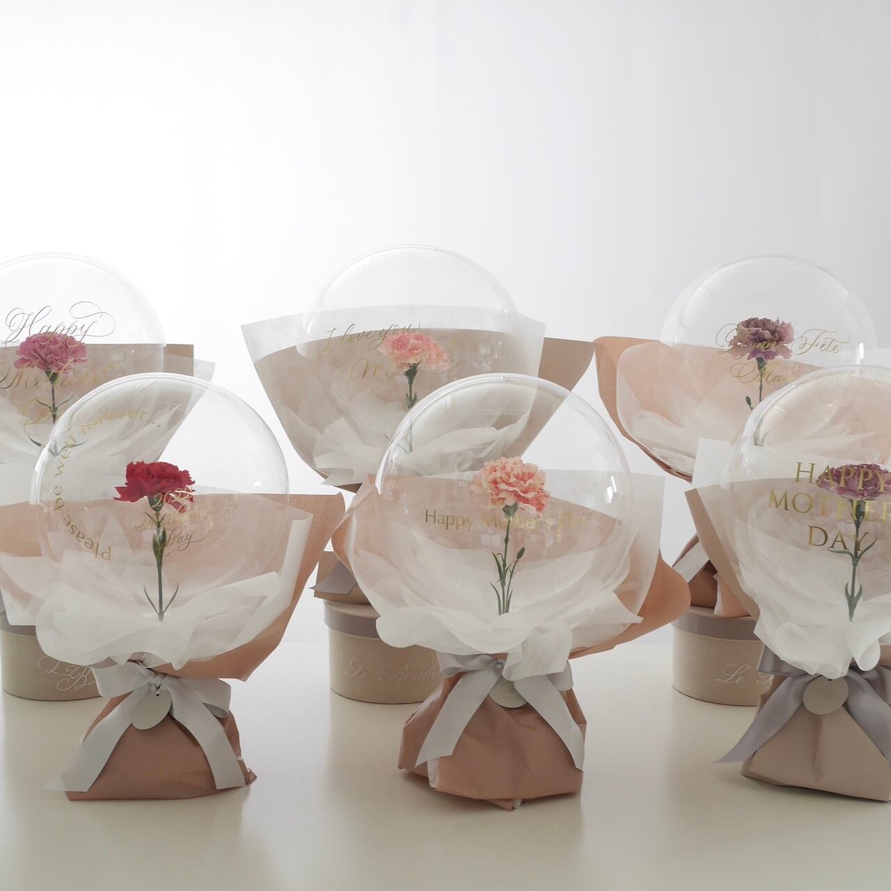 3 18 Fri 17 00予約開始 4 10まで早割 母の日フラワーバルーンブーケ カーネーション Le Bonheur ギフトセレクション