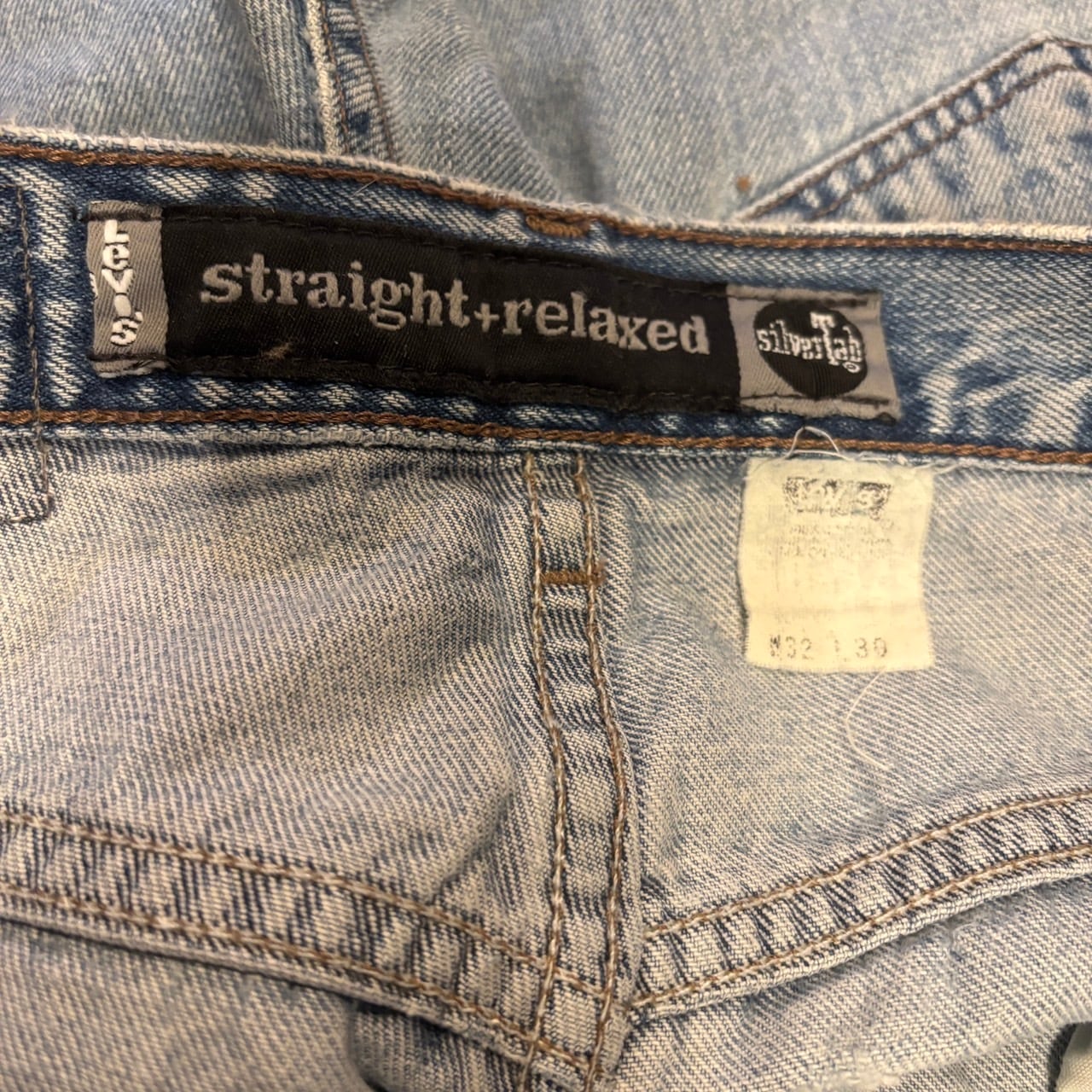 90s USA製 Levi's Silber Tab LEAN シルバータブ デニムパンツ W32 L30