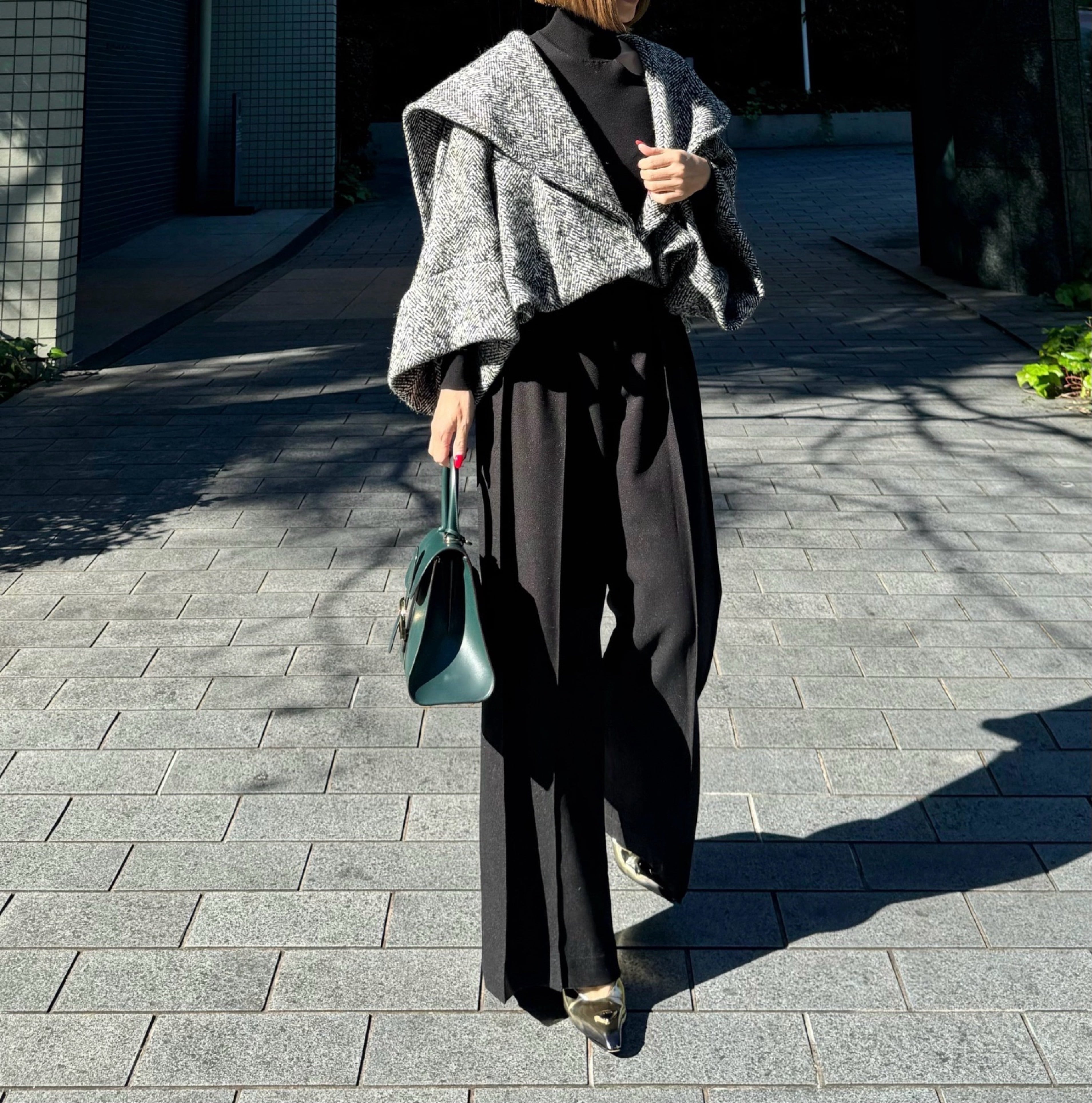 ビックカラーショートコート Josette ネップツイード | Cygne 