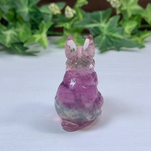 14.可愛いうさぎさん☆カラフルフローライトうさぎさん