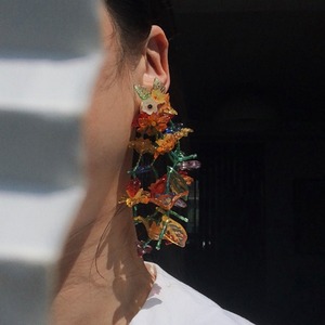 Long Flower Earrings <ピアス>