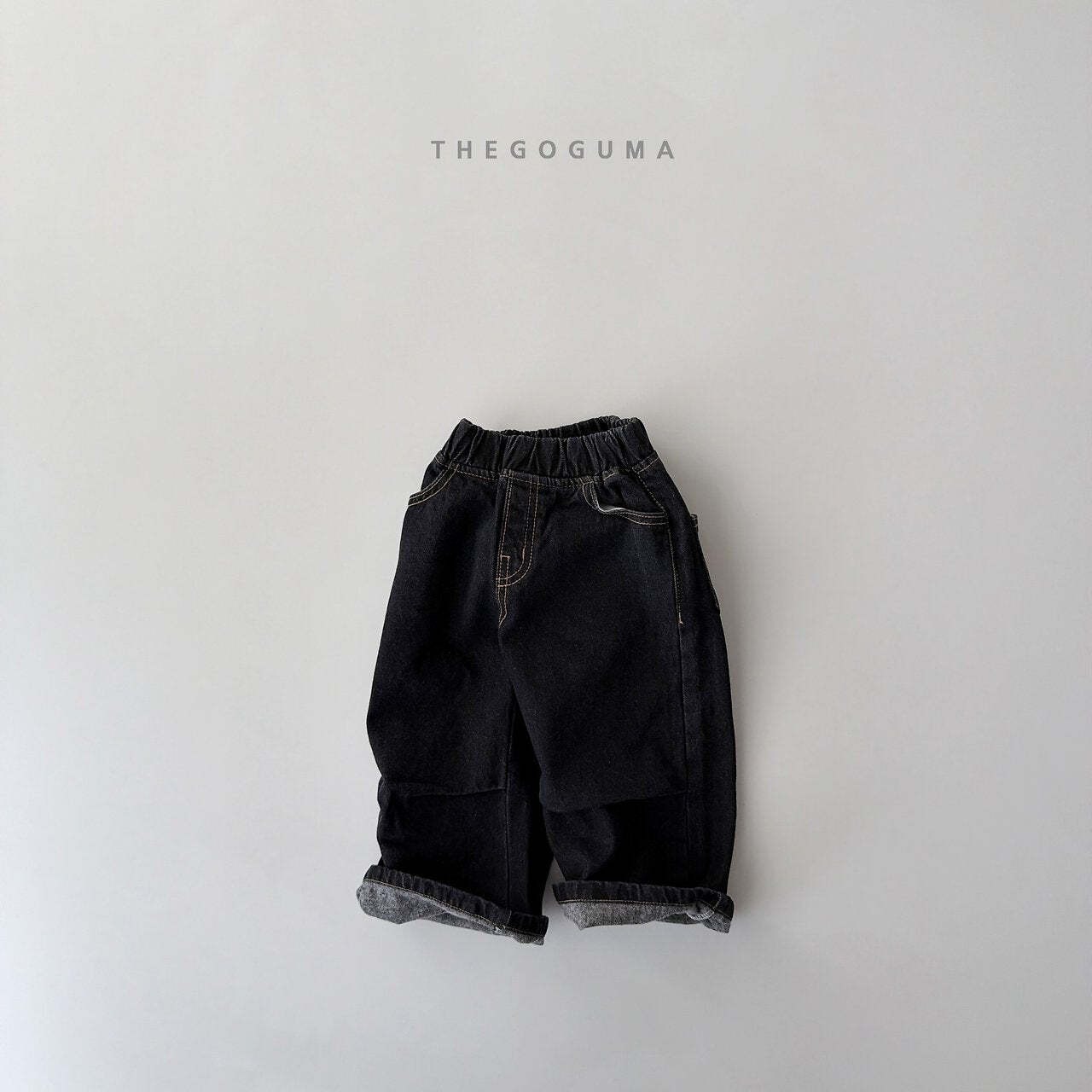 【取寄】THE GOGUMA ポイントタック裏起毛デニムパンツ|冬服|韓国子供服