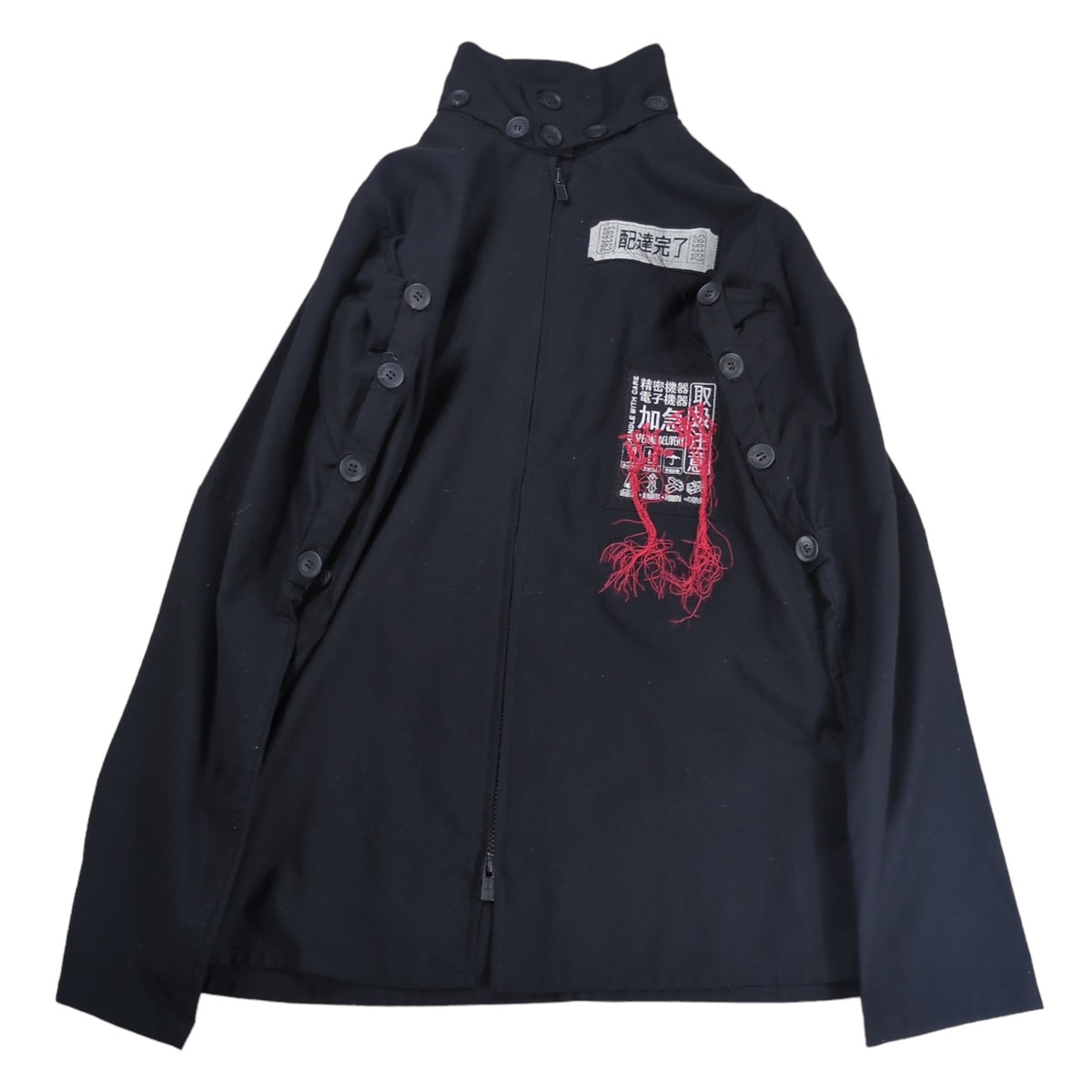希少】ヨウジヤマモトプールオム 21SS 配達完了 多釦 ワッペンシャツ 希少】ヨウジヤマモトプールオム 21SS 配達完了 多釦 ワッペンシャツ