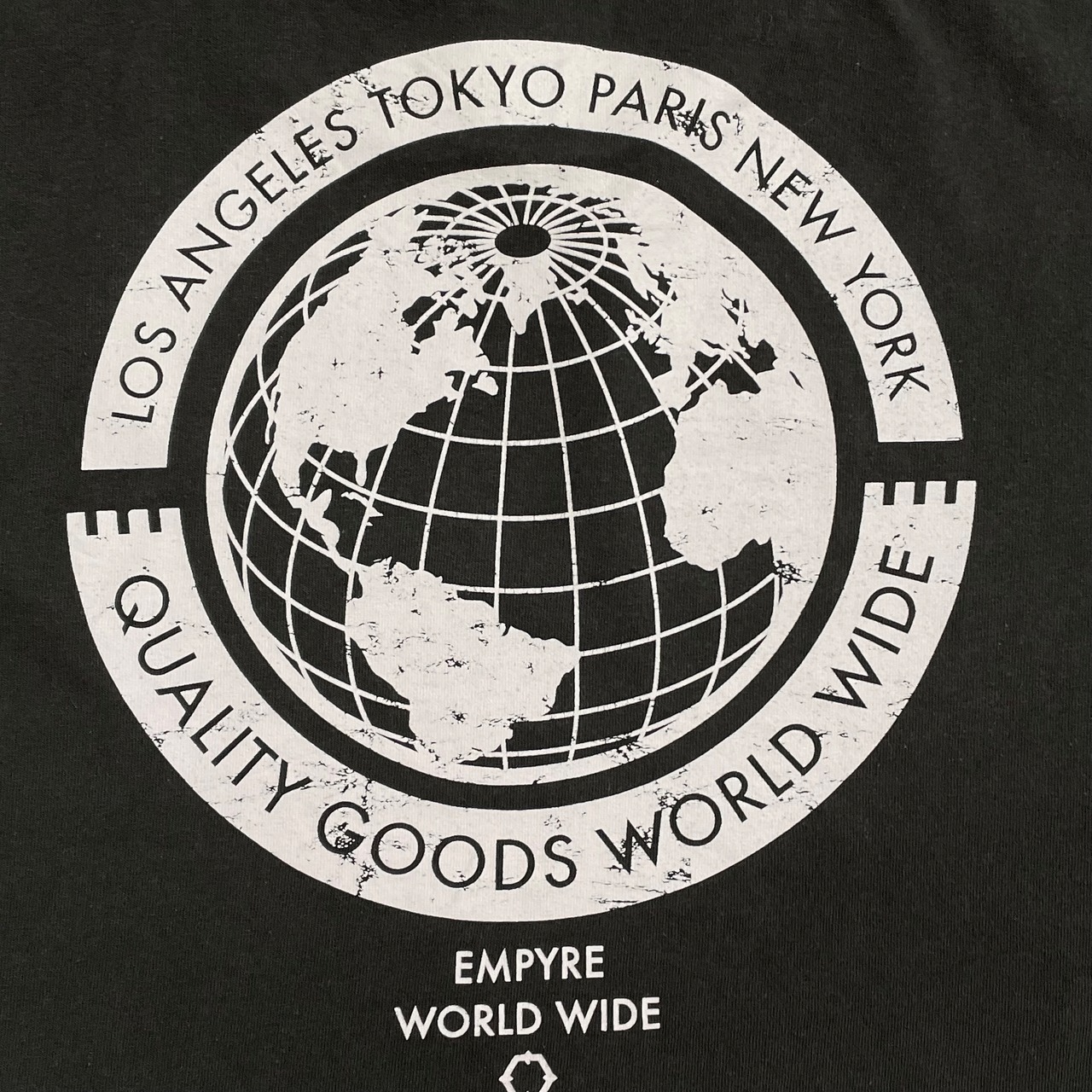 【EMPYRE】ワンポイントロゴ プリント Tシャツ バックプリント L MEXICO製 半袖 夏物 US古着