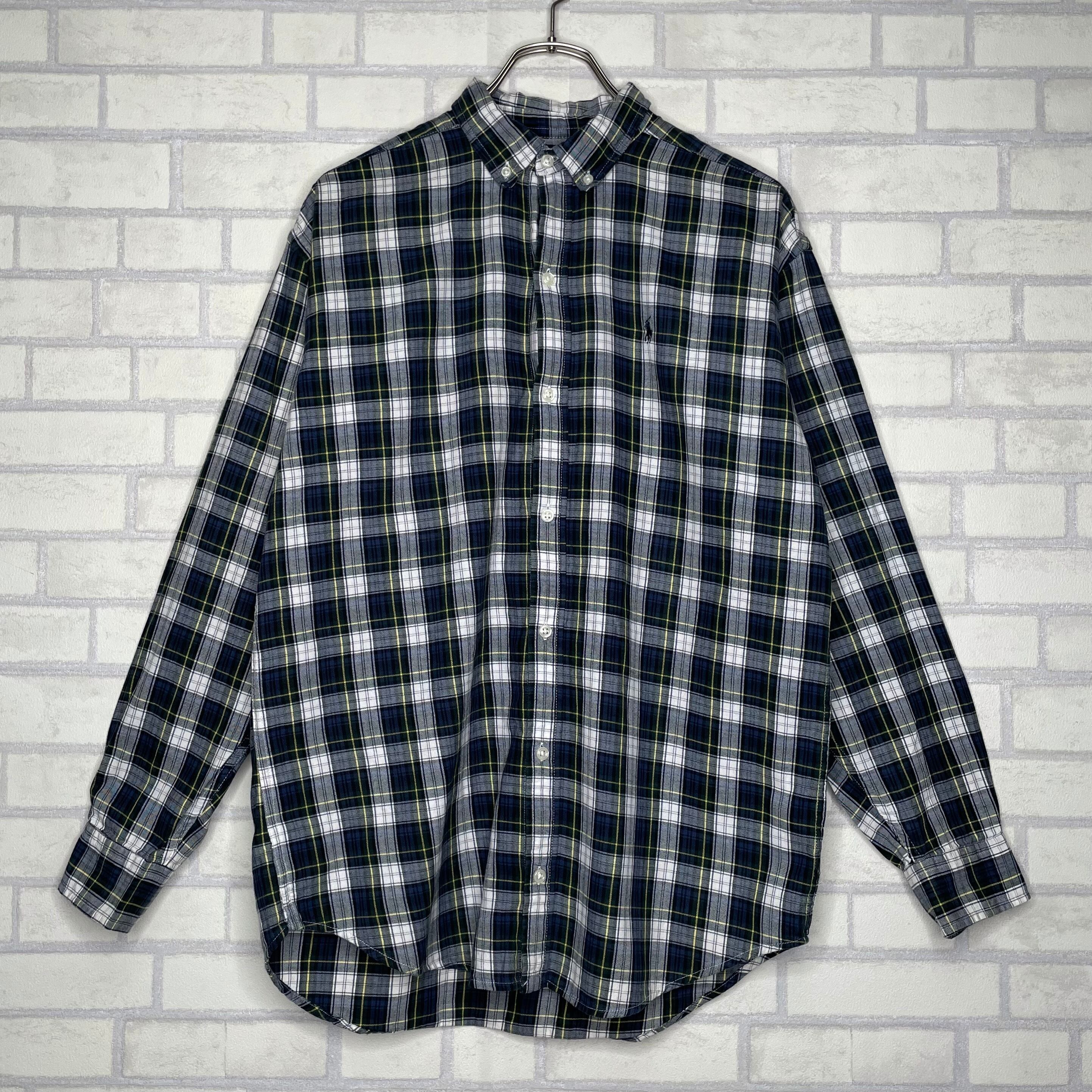 Ralph Lauren 長袖シャツ XL チェック柄 刺繍ロゴ コットン100% | 古着 