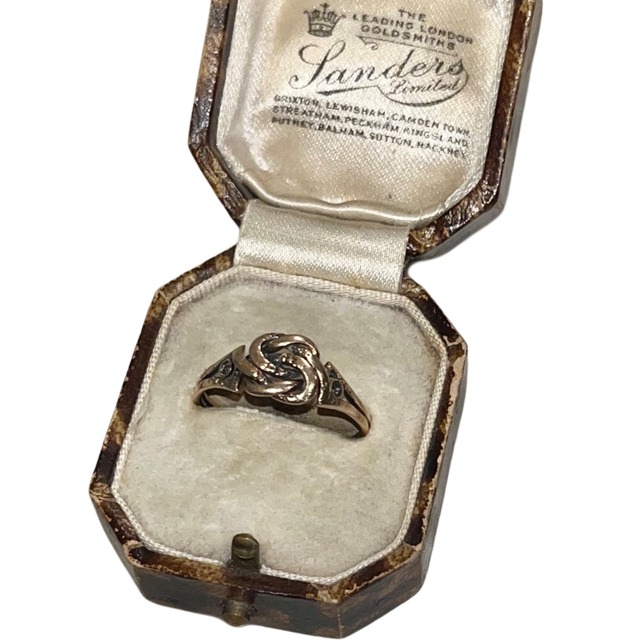 antique 9ct gold knot ring