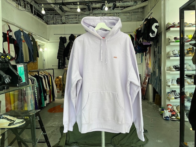 Supreme ENAMEL SMALL BOX HOODED SWEATSHIRT LAVENDER XL 46628