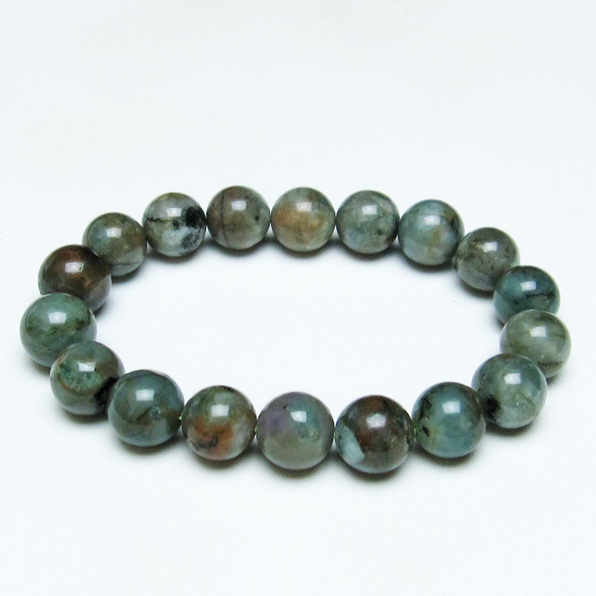 エメラルド ブレスレット 11mm メンズ レディース 一点物 [M便 1/10] 111-32902