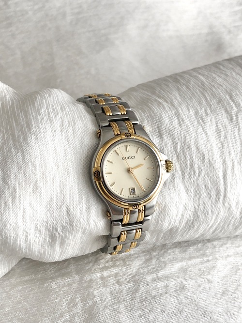 GUCCI グッチ 腕時計 シルバー ステンレススチール 9040L クウォーツ vintage ヴィンテージ オールド xggffd