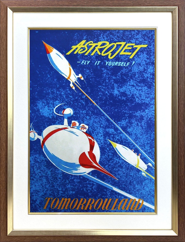 ディズニー テーマパーク ポスター「トゥモローランド/アストロジェット」絵画 インテリア 展示用フック付