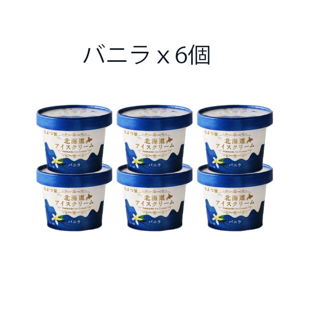 【よつ葉】北海道アイスクリーム　バニラ6個セット　華やかなバニラの香りとミルクのコク