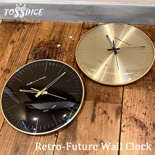 RETRO-FUTURE WALL CLOCK レトロ-フューチャー・ウォールクロック 2色 掛時計 ミッドセンチュリー 70s SPACE AGE TOSSDICE