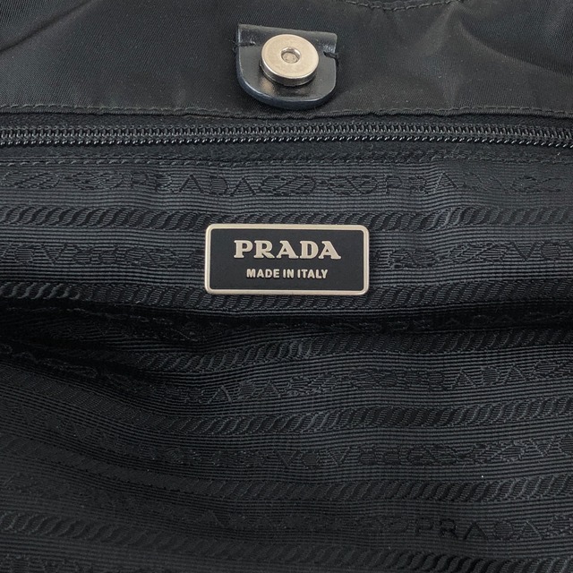 PRADA プラダ トートバッグ ブラック トライアングルロゴ ナイロン ダブルポケット vintage ヴィンテージ オールド bdfpbe