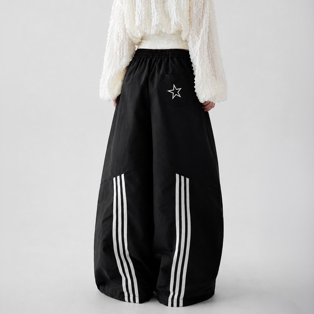 Star wide pants A00252