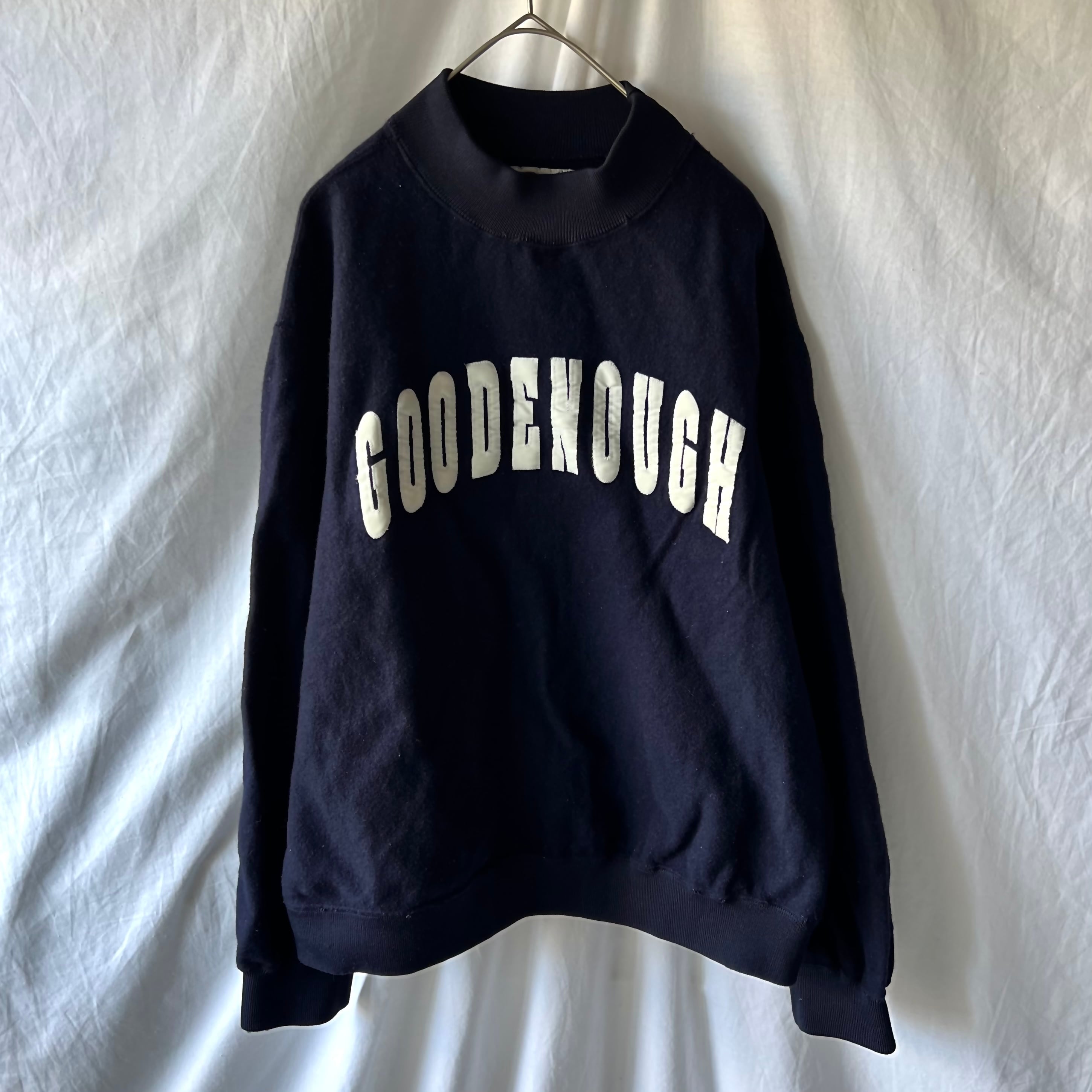 90s 初期 〔goodenough〕felt logo wool trainer navy グッドイナフ