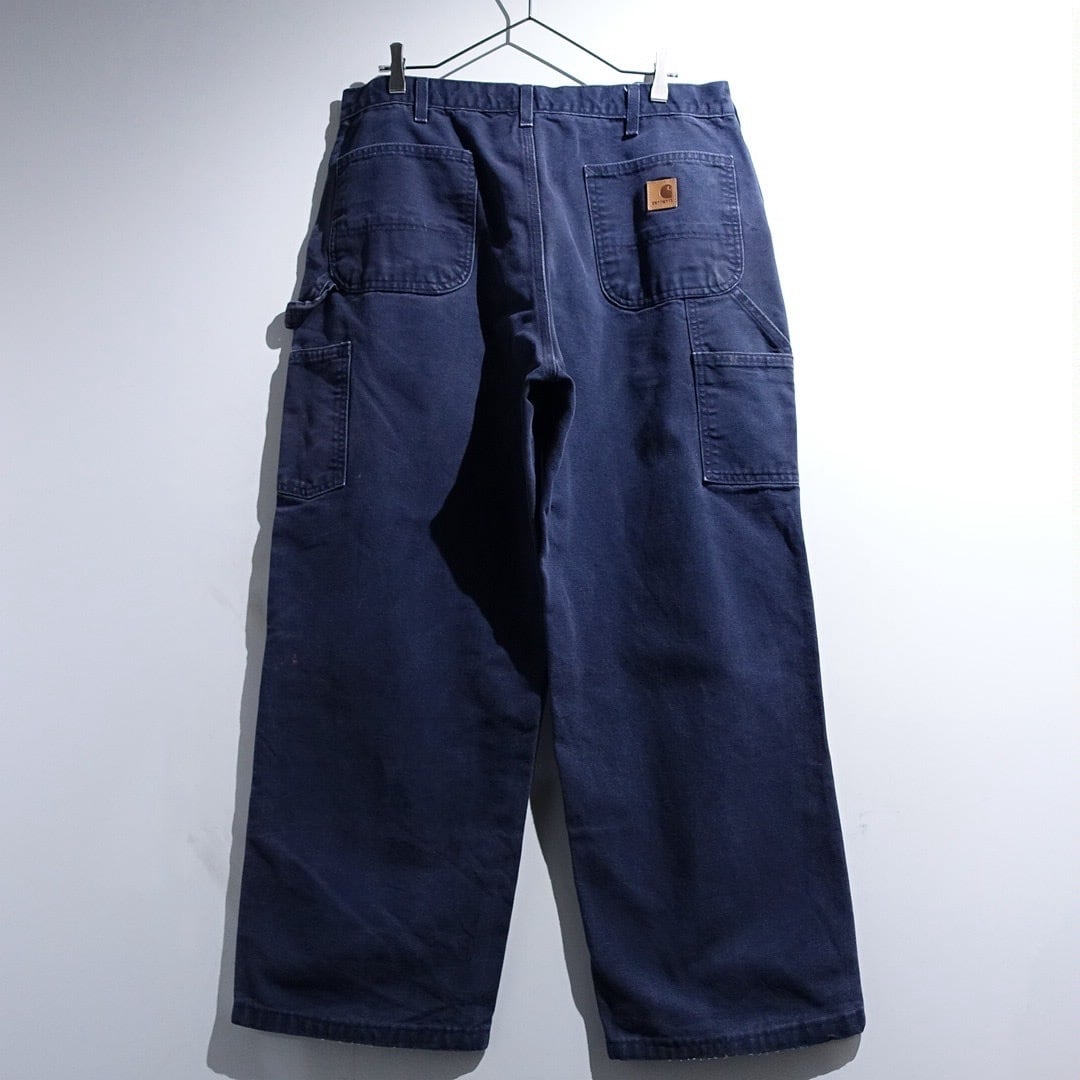 "Carhartt" Faded Navy Wide Straight Duck Painter Pants