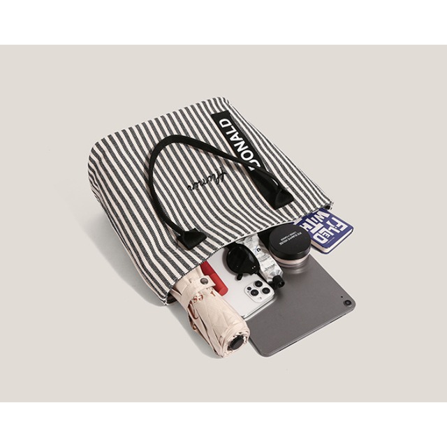 striped logo tote bag　ストライプロゴトートバッグ　J1454