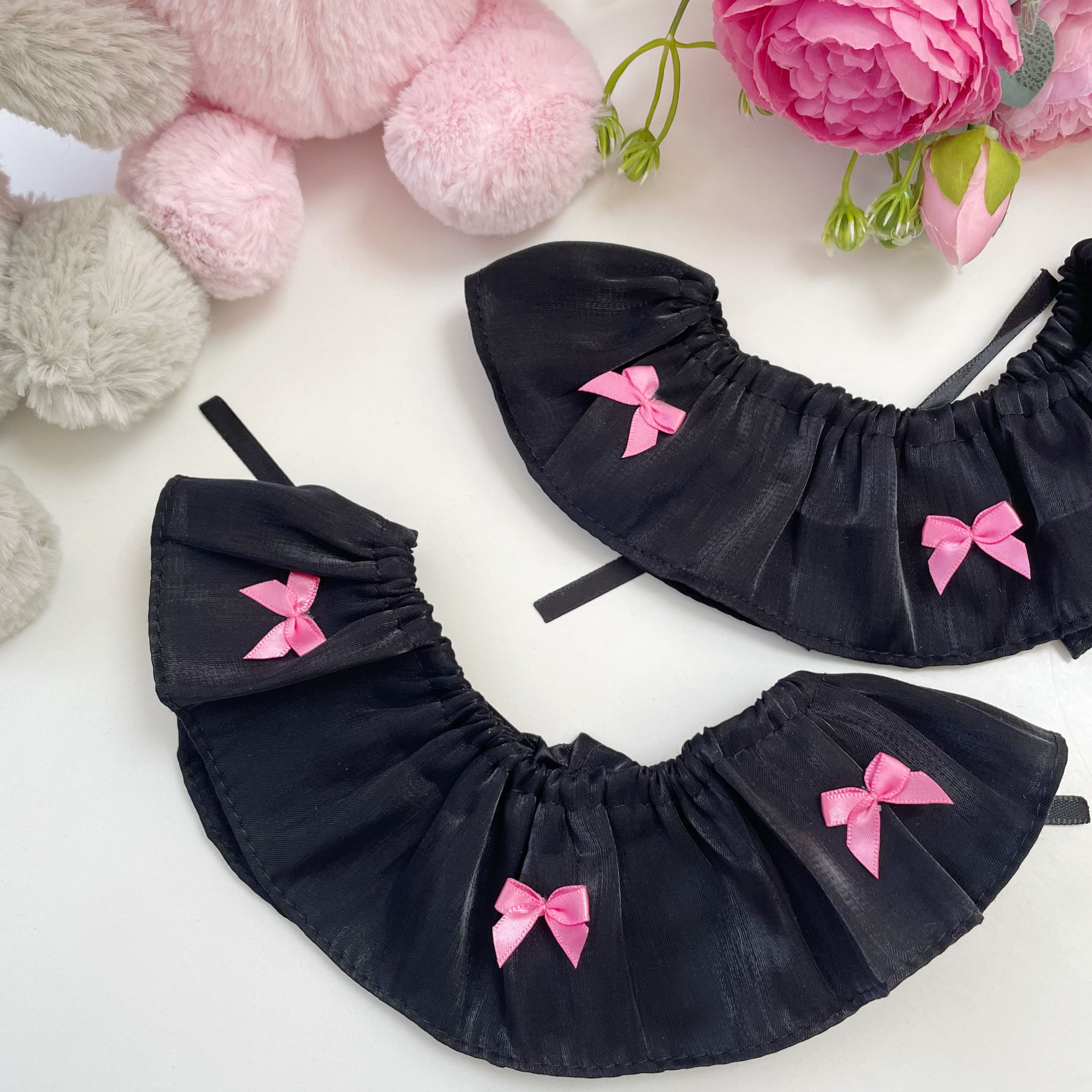 Ribbonブラックエプロン 猫 エプロン