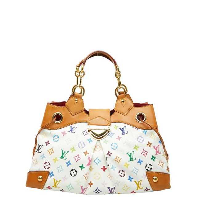 ルイ ヴィトン モノグラム マルチカラー ウルスラ ハンドバッグ M40123 ブロン ホワイト PVC レザー レディース LOUIS VUITTON 【中古】