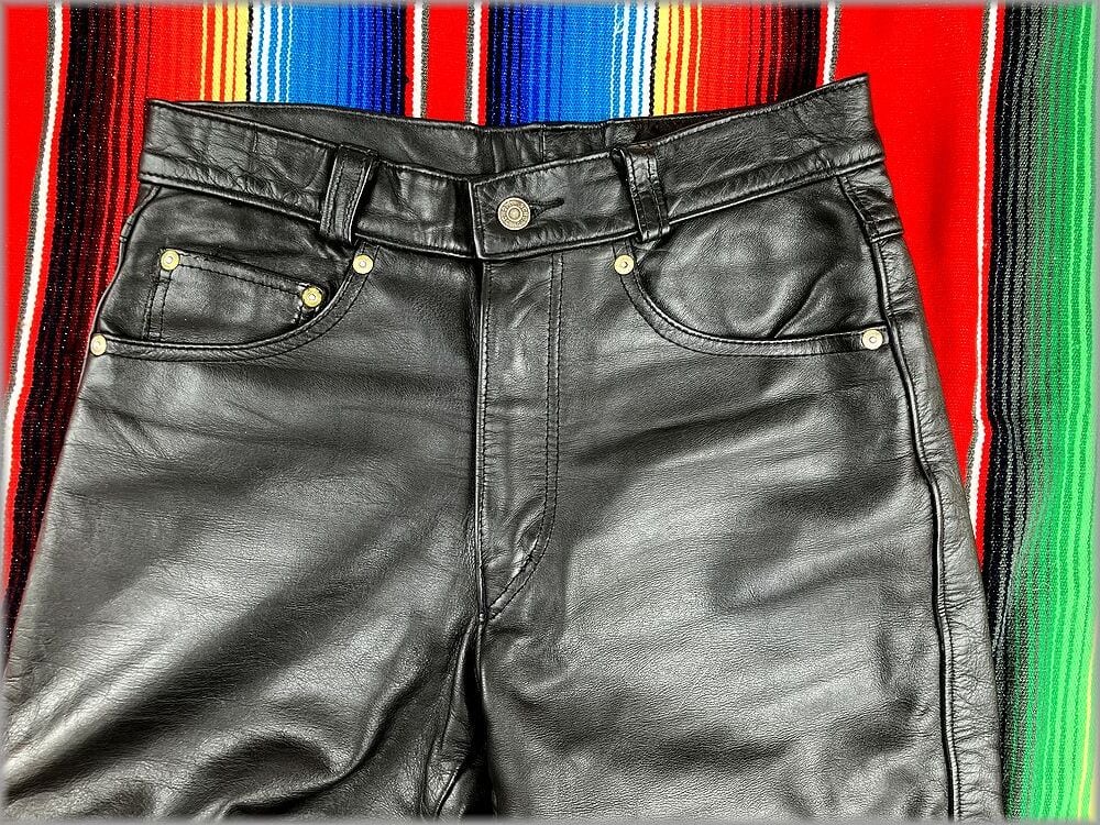 ☆SCHOTT ショット USA製 レザー パンツ size 30 ブラック 黒 ②☆検索