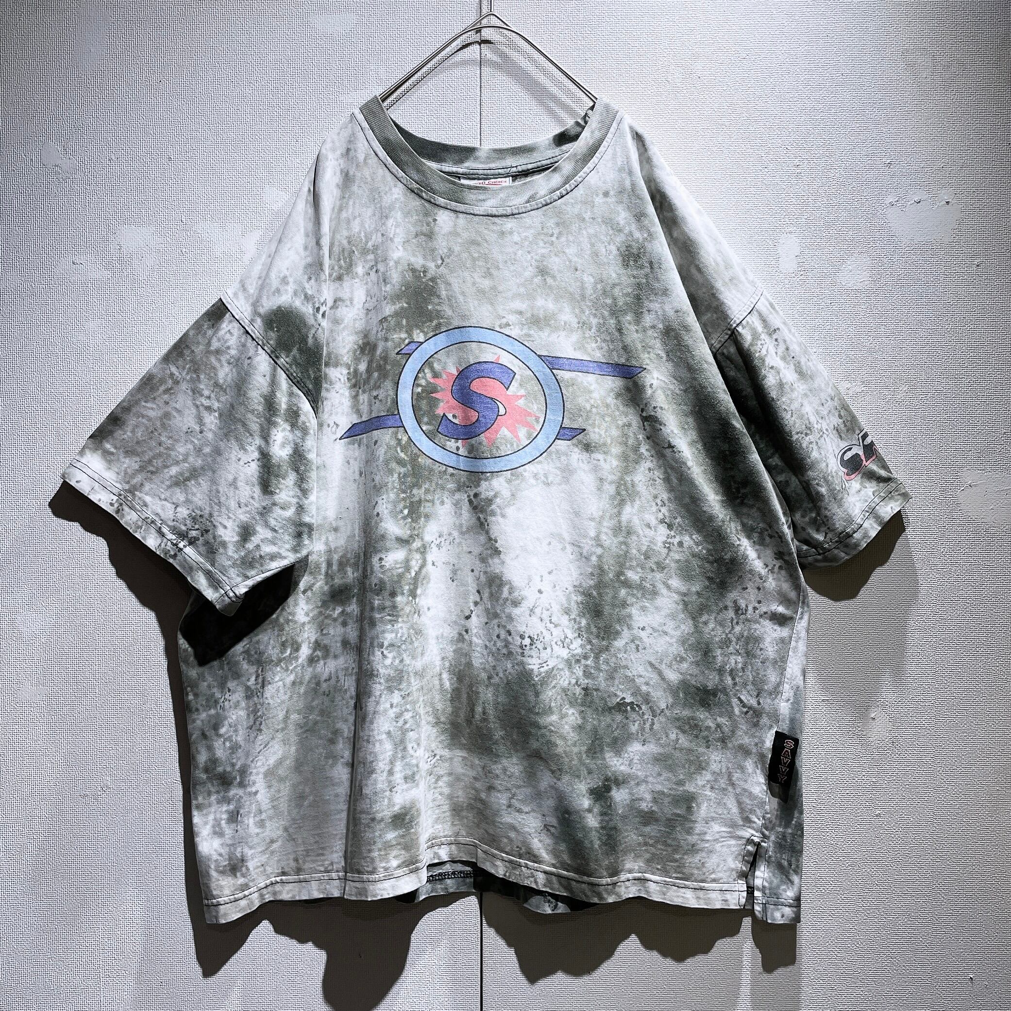 1990s ” Savvy ” Hand dyed logo printed vintage loose SS Tee