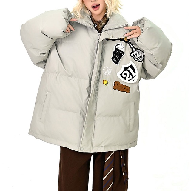 ワッペンミックスボリュームジャケット 2col   R01174