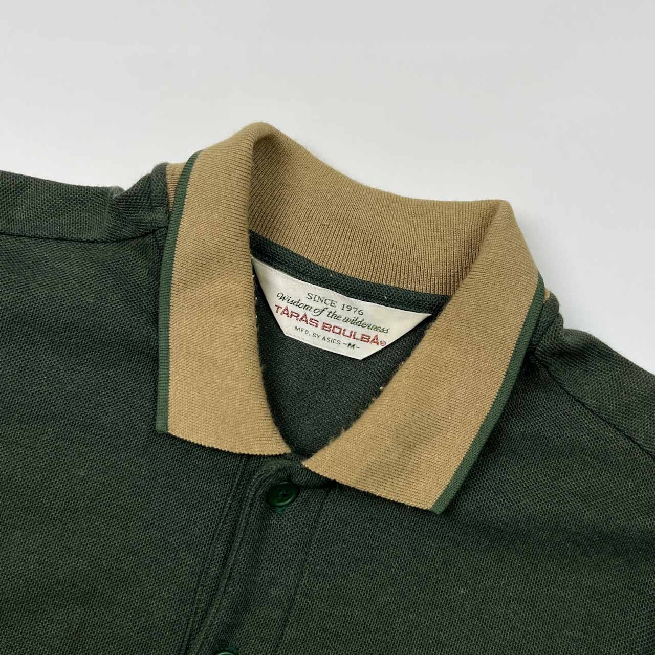 TARAS BOULBA タラスブルバ 半袖 ポロシャツ M/グリーン メンズ アシックス ビンテージ