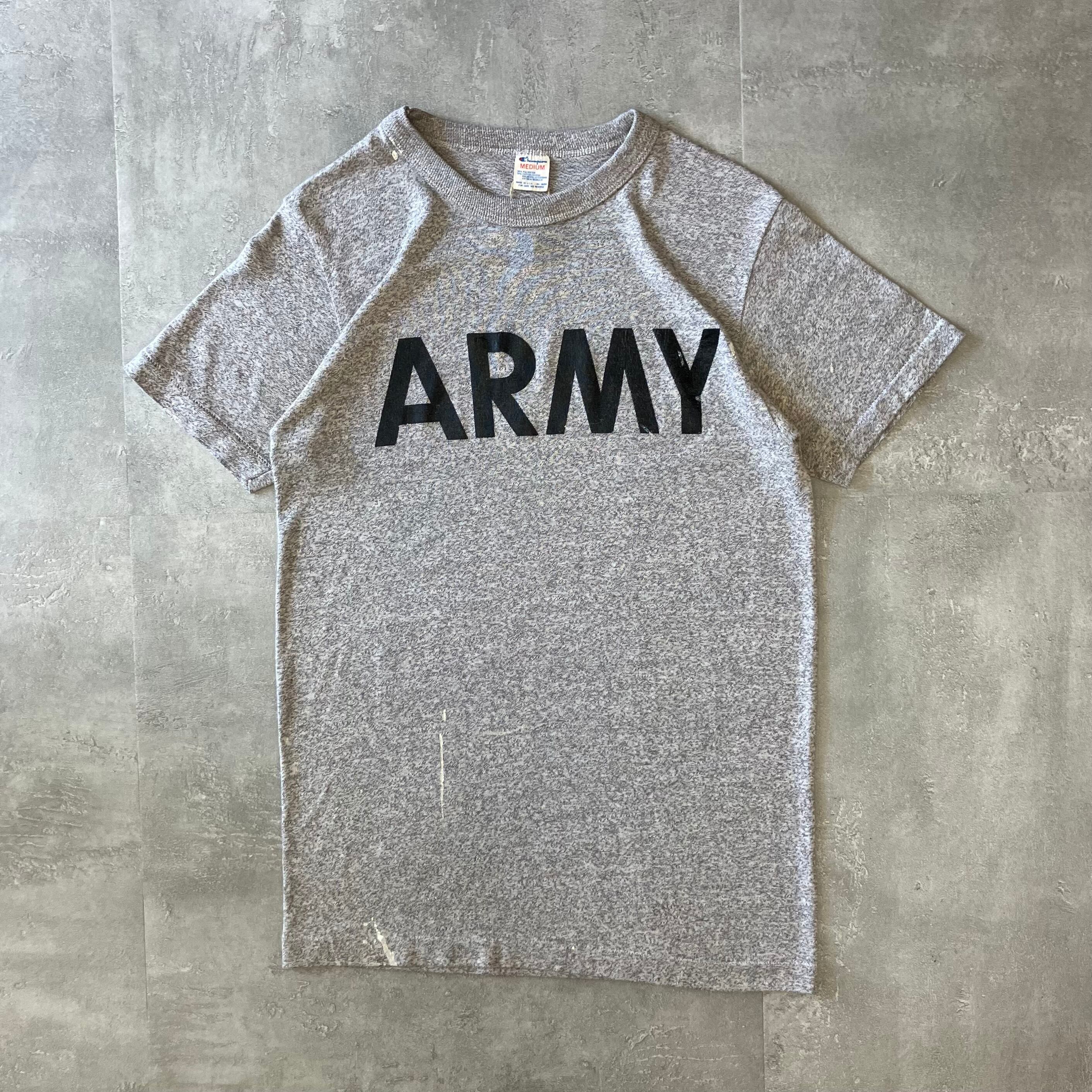 champion チャンピオン 80s トリコタグ ラバープリントTシャツ ARMY M No.2657