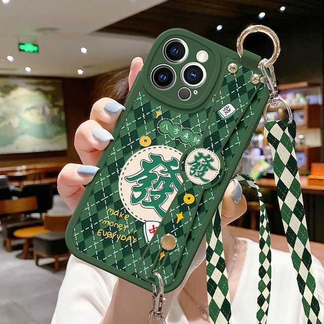 【CHENFUシリーズ】★携帯ケース★ 2color  赤 緑 アイホン iPhone15 iPhone14 iPhone13 iPhone12/11/XS/XR