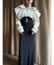 natural color big collar remake knit-4450-12