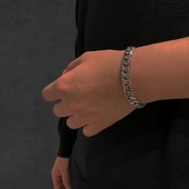 Chain Bracelet Six-sided Single 3mm