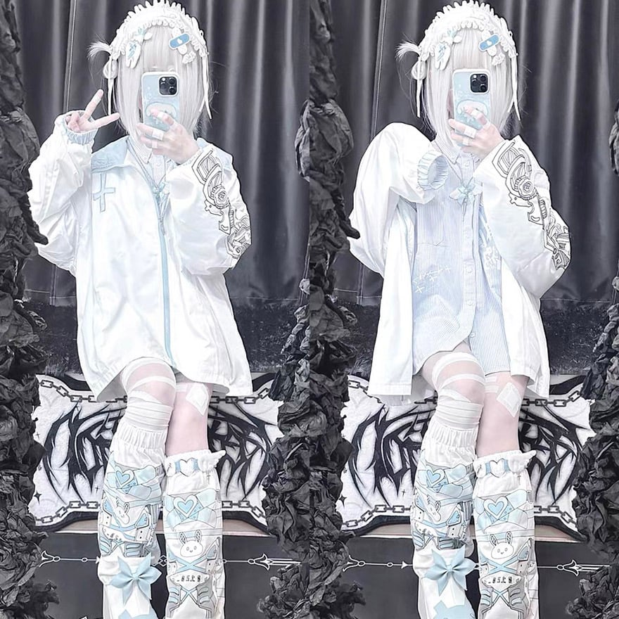 天使界隈 ジャケット サブカルチャー Y2K 原宿ファッション ストリート