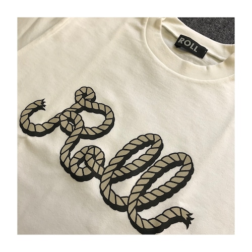 【SALE 50%OFF!!!】ROLL : "  Roll Rope Logo " T-Shirt