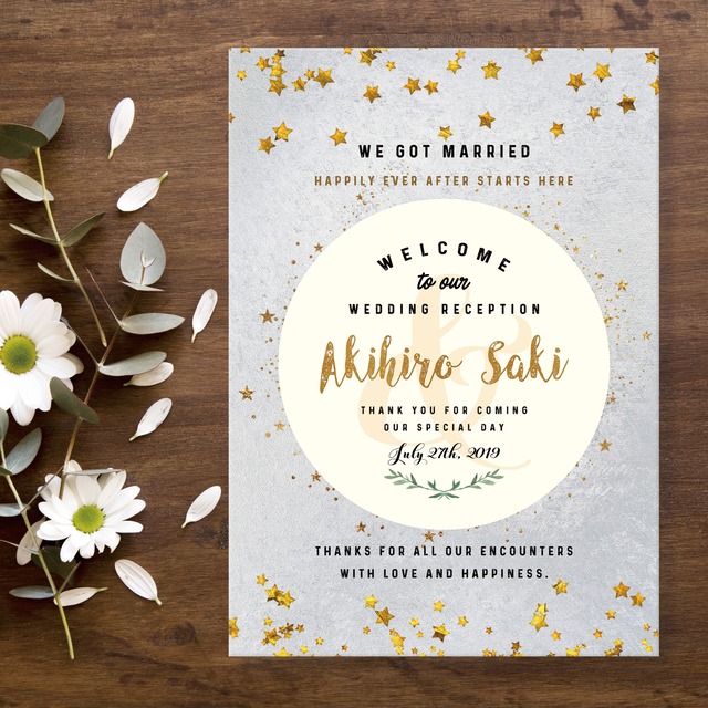 星のコンフェッティ★ウェルカムボード