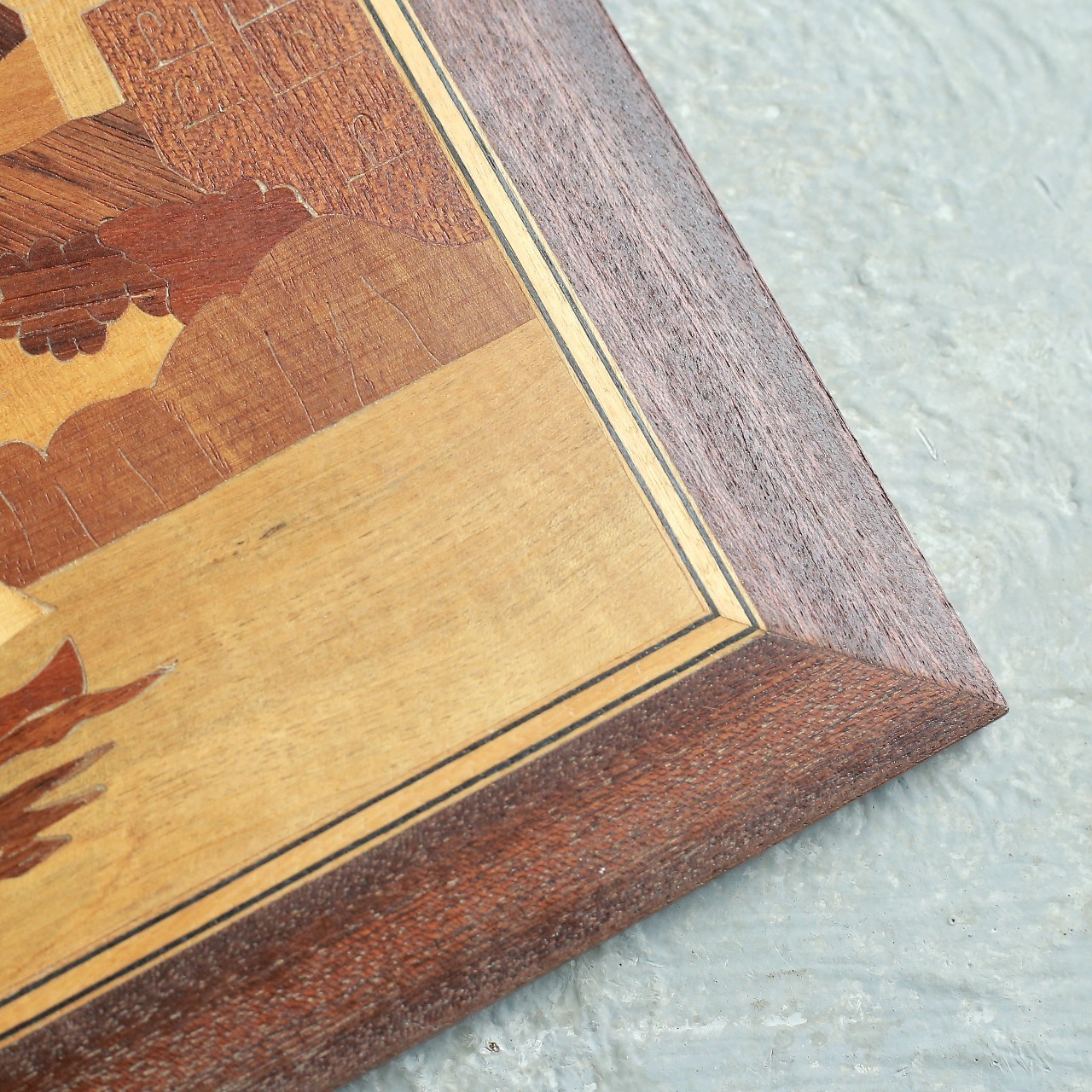 象嵌細工 木象嵌 壁掛け ヴィンテージ｜木の温もりを重ね合わせたノスタルジックな情景