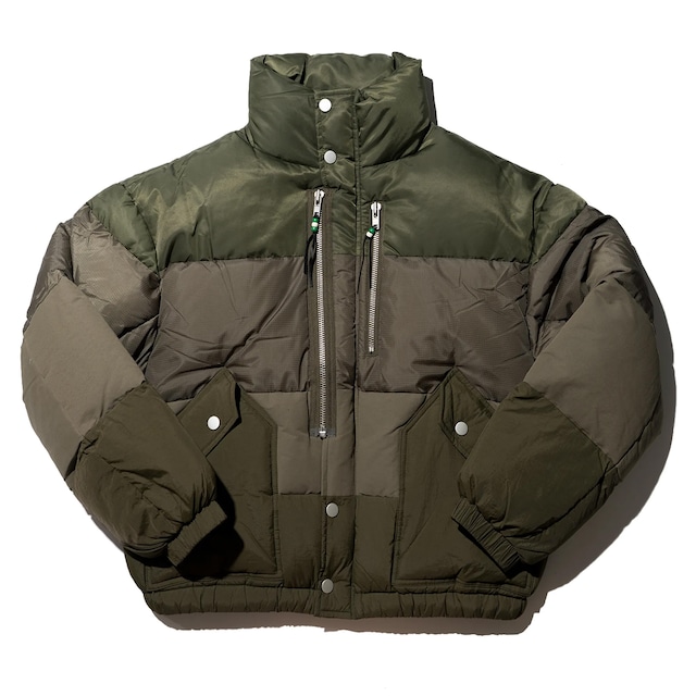 PLATEAU STUDIO 23AW Spliced Down Jacket (Olive)