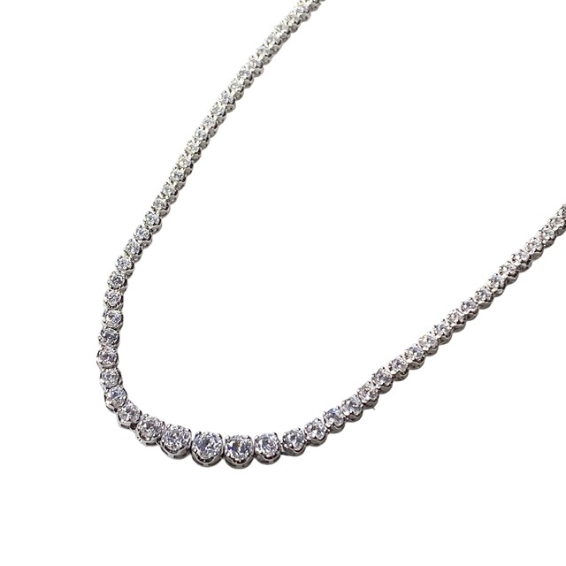 vintage silver tennis necklace