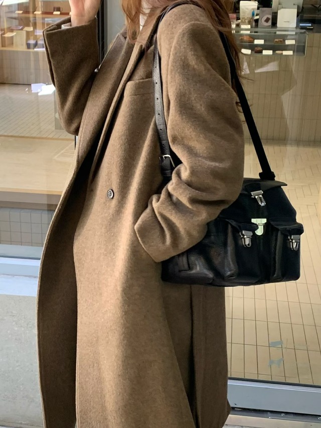 (予約) verveine / Ronde camel double-weave long coat 1color