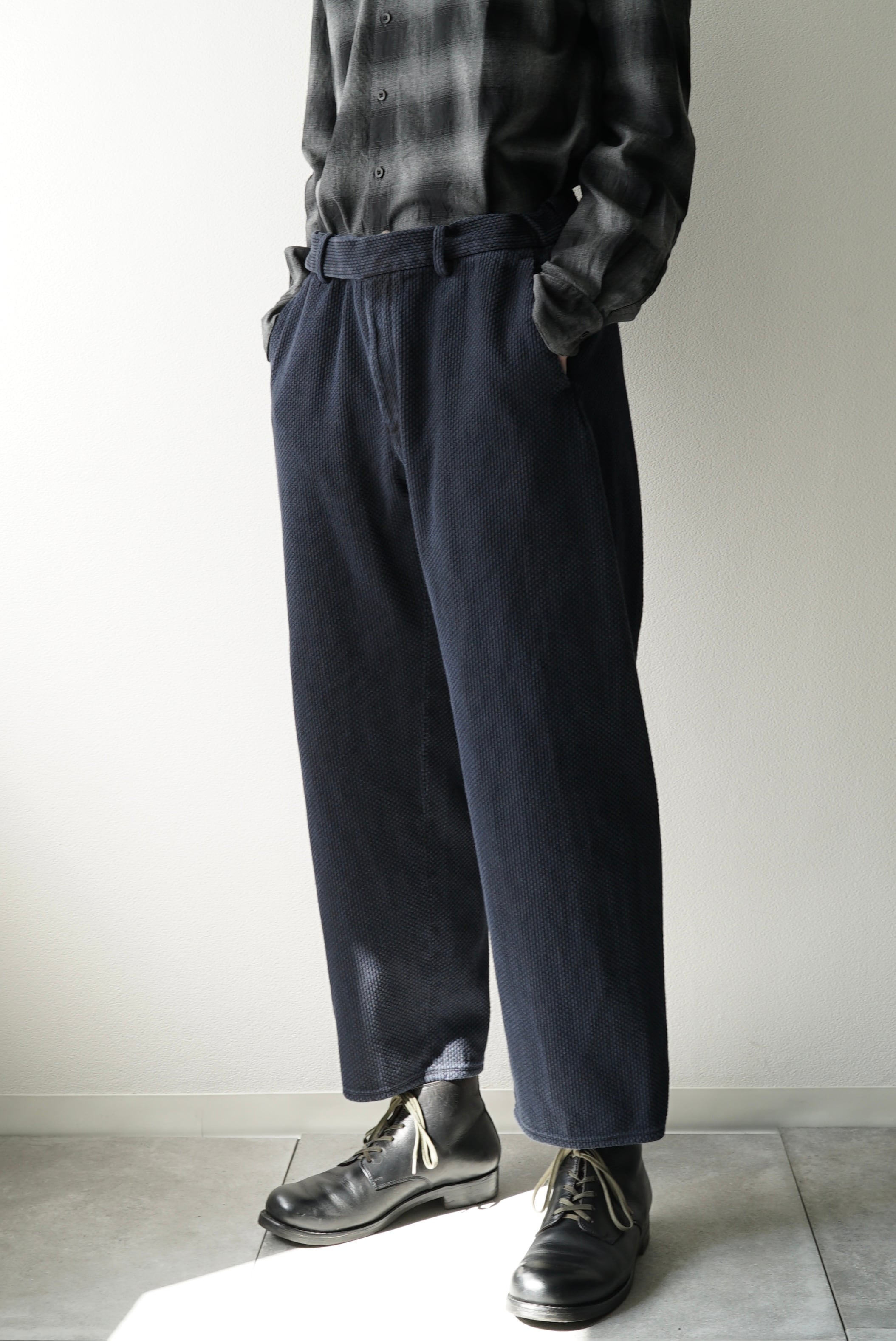 Sashiko / Side Seamless Slacks (墨+INDIGO) | C O L I N A
