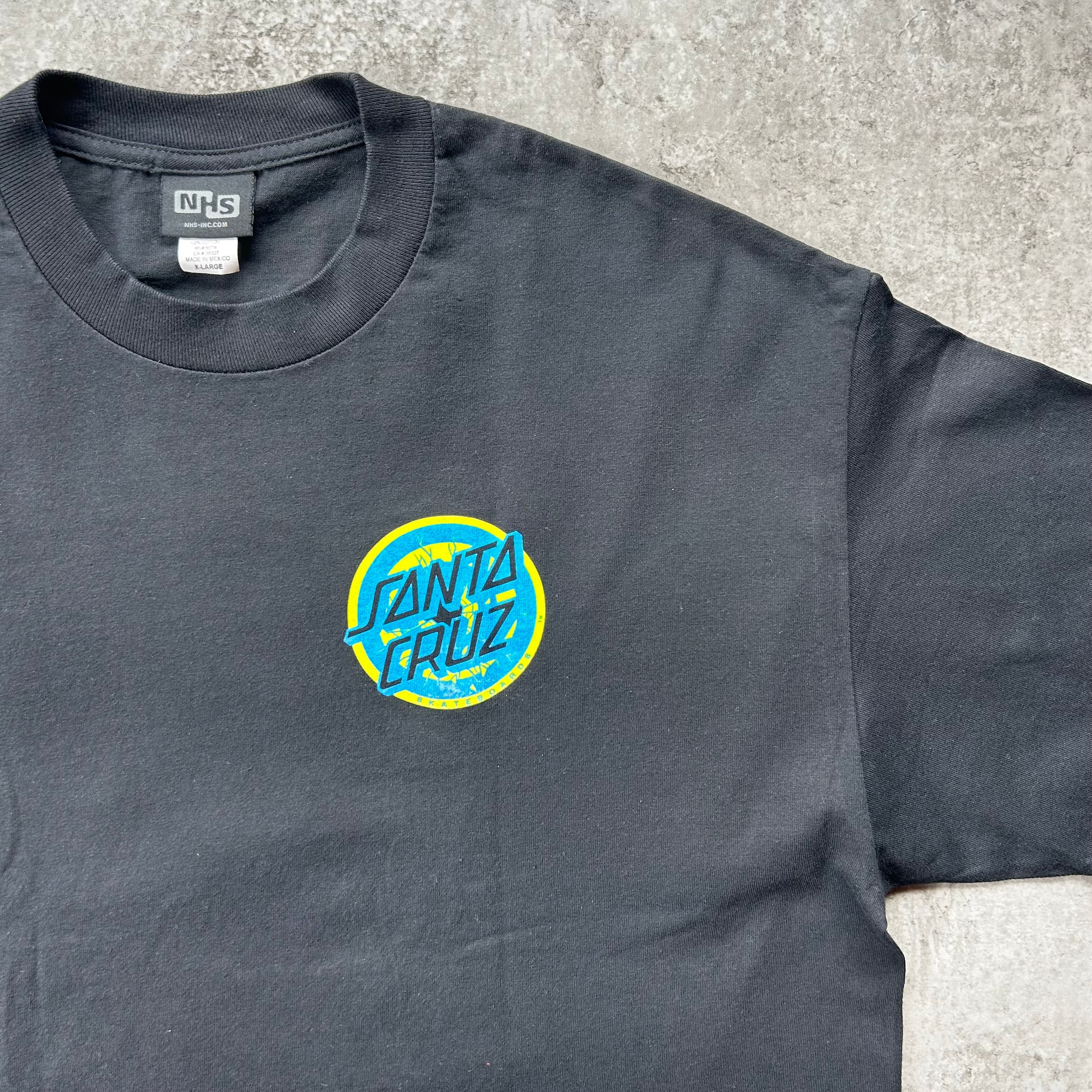 00s サンタクルーズ tシャツ NHSタグ ブラック XLロブロスコップ