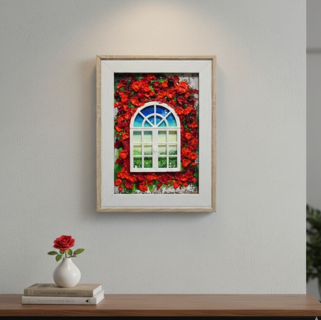 油絵 油彩画 原画「窓の先」絵画 アート インテリア 壁掛け 油絵 油彩画 原画「窓の先」絵画 アート インテリア 壁掛け | HIROSHI1990