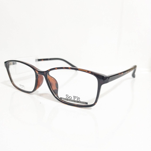 【SoFit】スクエアセルフレーム　デミブラウン