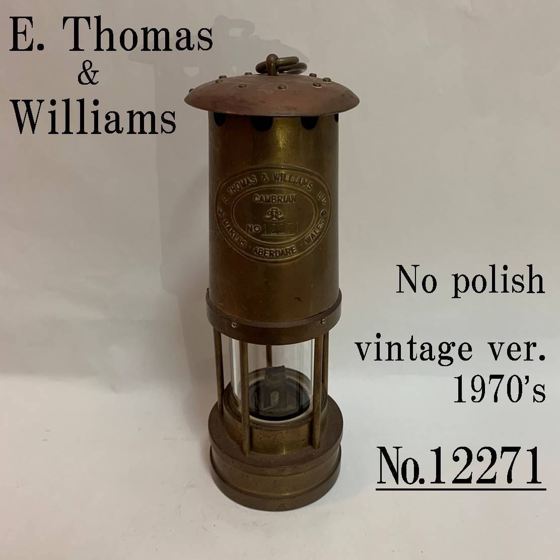 №12271 磨きなしver. e.thomas & williams LTD ABERDARE 真鍮 ...