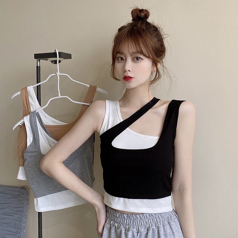 サマースタイルショートノースリーブトップス 夏物 試着室65669088265