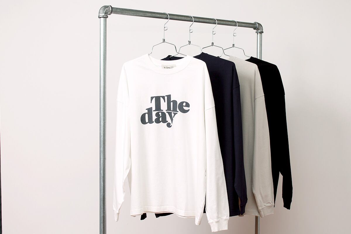Think The DAY ロゴロングスリーブTシャツ ホワイト Lサイズ